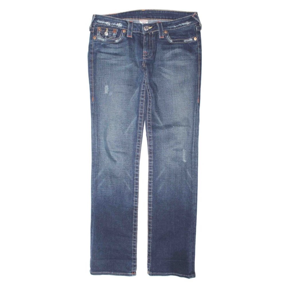 True Religion Billy Style #10572 Straight Leg Jeans Womens Size 30 32 x 33.5